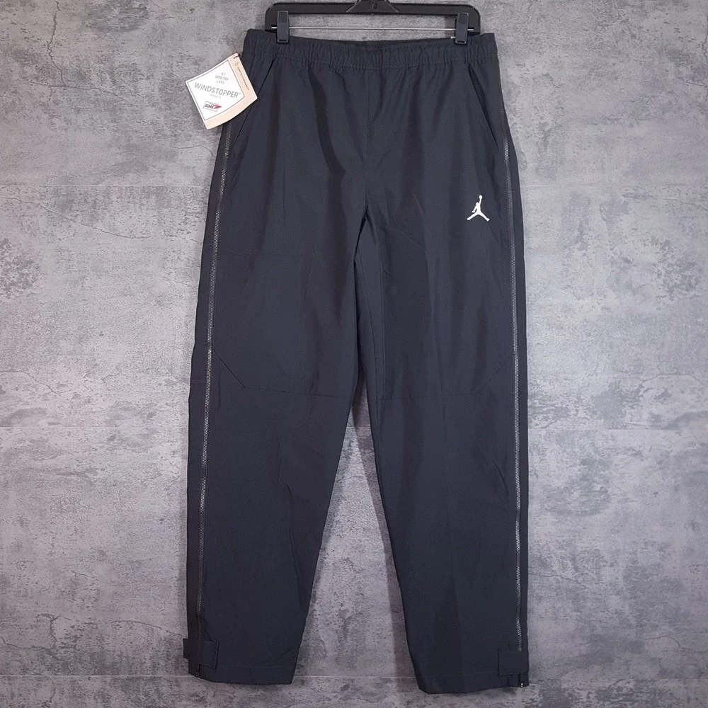 NIKE AIR JORDAN Flight Heritage Gore Tex Windstopper Pants Mens MEDIUM Black